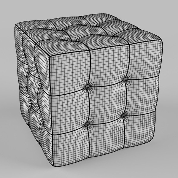 padded stool 3d model - Padded stool_01 by mifody